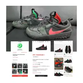 Sepatu AJ1/air Jordan 1 Low React Ghetto Gastro Fearless ( Rare Item )
