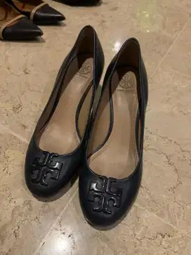 Tory Burch Black Pump Wedges