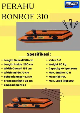 Perahu Karet Bonroe Made in Indonesia
