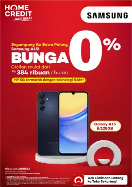 Cicilan tanpa kartu kredit Samsung Galaxy A15 128 GB