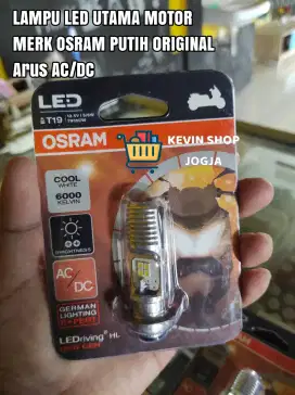 LAMPU LED DEPAN/UTAMA MOTOR
Merk OSRAM PUTIH ORIGINAL 
Arus AC/DC