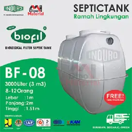 BIOFIL BF-08 | 3000 Liter | Bersertifikat | Septic Tank