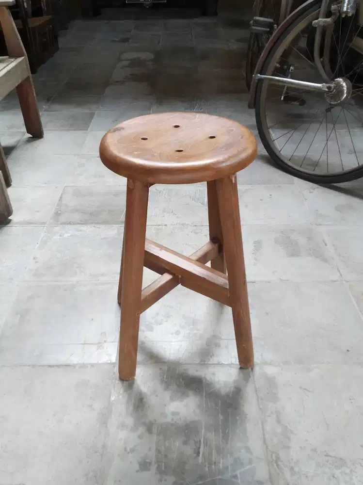 Kursi/Bangku Kayu Jati Vintage/Kursi Menjahit Lawas