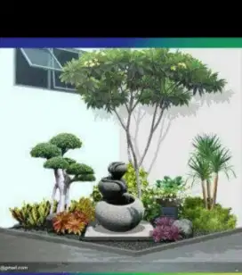 Pembuatan taman minimalis sudut rumah