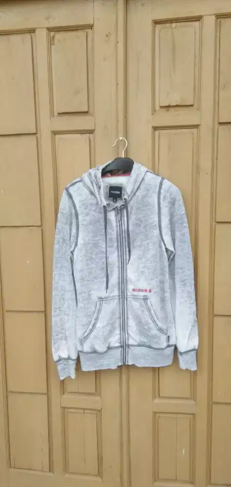 Nixon gray zipper hoodie