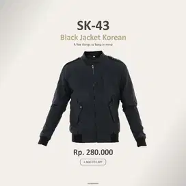 Jaket Parasut Micro Black Bomber Simply Style - SK43