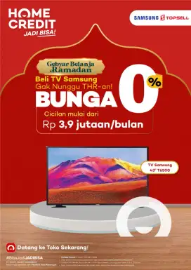 Promo Cicilan 0% Smart TV Samsung 43inch Cukup KTP