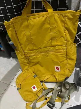 Fjallraven kanken yellow backpack & tote bag