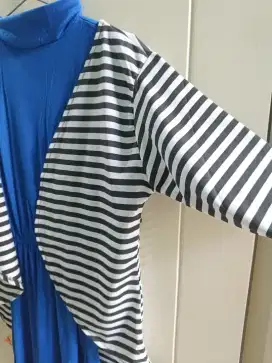 Busana Muslim Inner Panjang + Outer - Blue Electric