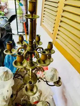 Lampu hias kuningan antik jadul mewah
