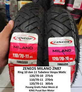 Zeneos ZN62 ZN77 ZN88 ZN91 ZN87 Milano Ban Motor Tubeless