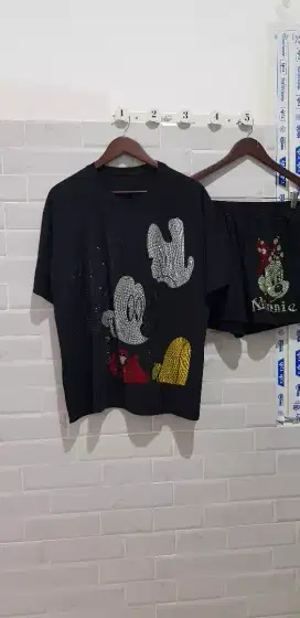 setelan celana pendek import