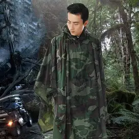 Jas Hujan Betmen - Mantol Ponco Motif Loreng TNI Tentara - Camouflage