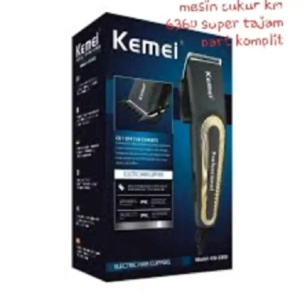 Clipper KEMEI KM-6360 KM6360 Mesin Cukur Rambut Kumis Jenggot