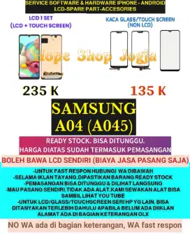 Touchscreen-Baterai-LCD SAMSUNG
A04 (A045)