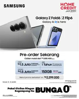Kredit Samsung Galaxy Z Fold 6 Series Dengan Homecredit