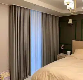 Gorden minimalis blackout custom ukuran/gordyn blinds buat perkantoran