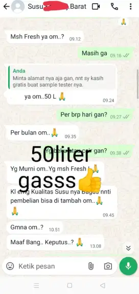 Susu kambing murni 100%