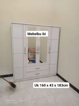 Lemari pakaian 4pintu jumbo mewah, murah bisa kirim COD