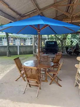Set meja kursi payung