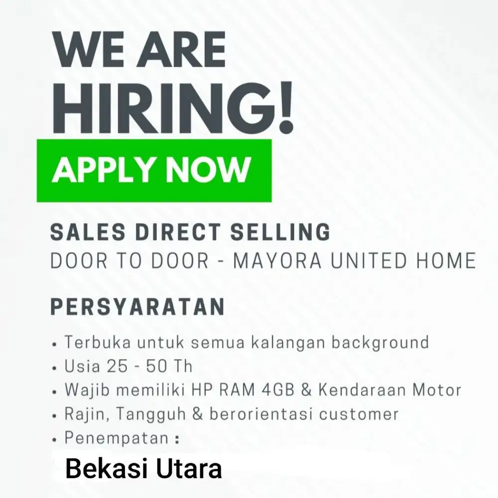 Sales Direct Selling Mayora