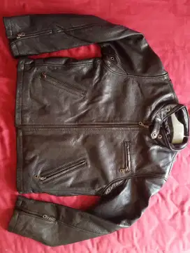 Jaket hitam leather kulit asli Oakwood authentic