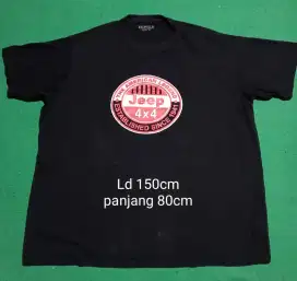 Kaos hitam Jeep  big size 5xl