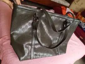 Tote bag hijau bronze besar