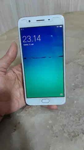 Oppo f1s ram 3/32GB minus layar garis lengkap dus