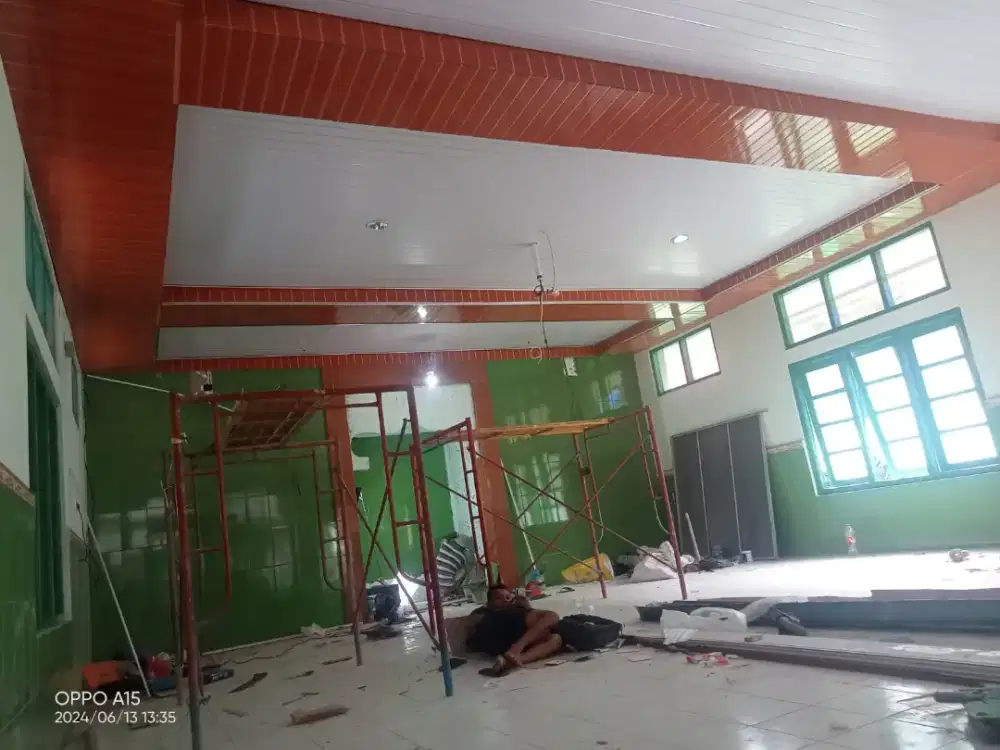 kontruksi atap baja ringan dan plafon pvc