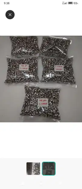Mata itik uk. 3 mm nikel/silver