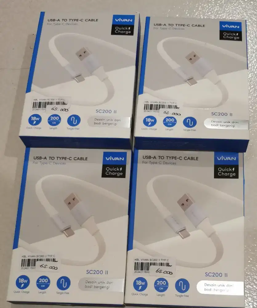 USB-A TO MICRO/TYPE C VIVAN FAST CHARGE