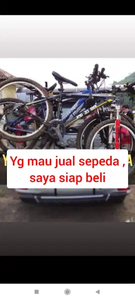 Cari & di beli sepeda bekas yg maaih bagus, siap ambil kelokasi