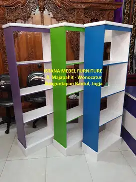 Lemari Almari Rak Buku Sepatu Kost Susun Tingkat 3 4 Serbaguna Kayu #3