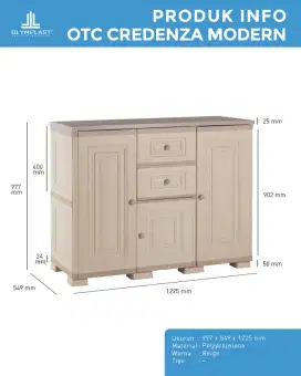 Harga promo Otc credenza modern 3 pintu