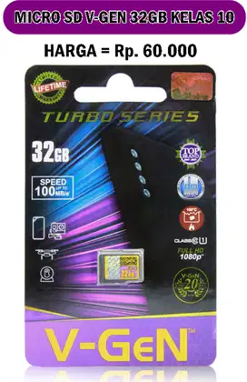 Micro SD V-Gen 32GB Kelas 10 Turbo Series