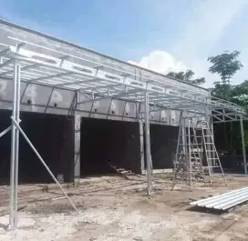 Pemasangan parkiran baja ringan