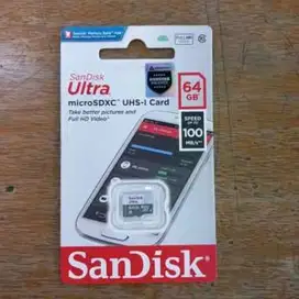 Micro SD Sandisk 64GB Kelas 10/ 100MBPS