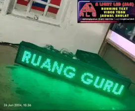 running text warna hijau bergaransi