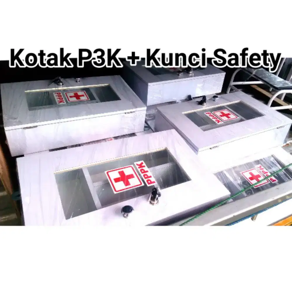 Kotak P3K Kunci Kayu Rumah Kantor Pabrik Dinding Portabel non Maspion