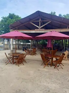 Set meja kursi payung