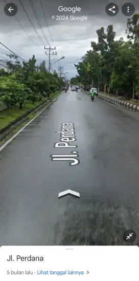 Tanah luas tepi jalan perdana ukuran 45 x 360 dekat ayani 1