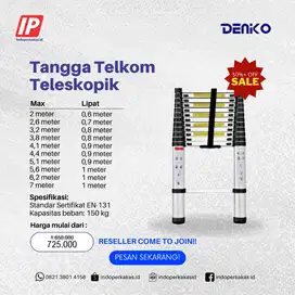 Tangga Teleskopik Single Denko Tinggi 2 - 7 Meter - Denko Semarang