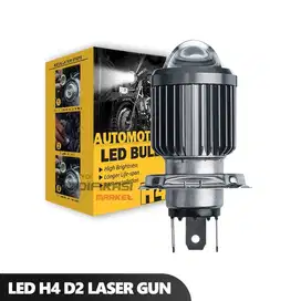 Lampu LED Laser Motor H4 HI LO D2 Laser AC DC 8-80 Volt Dual Color