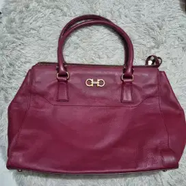 Authentic original Tote Salvatore Ferragamo marun apa adanya