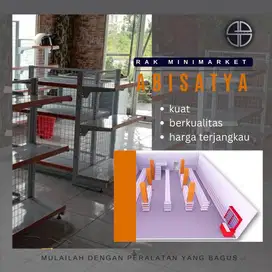 rak minimarket dinding tinggi 2 meter harga terjangkau - abisatya