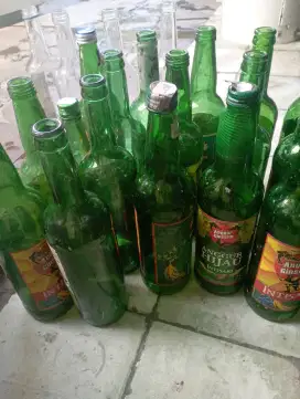 Botol kaca untuk minuman, saus saos, kecap, minyak dll