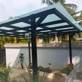 Kanopi kaca tempered