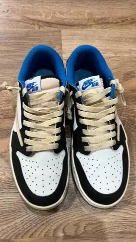 Sepatu Air Jordan 1 Low x Travis Scott Fragment Blue size 41