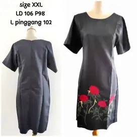 Baju dress terusan premium wanita size XXL, preloved, like new